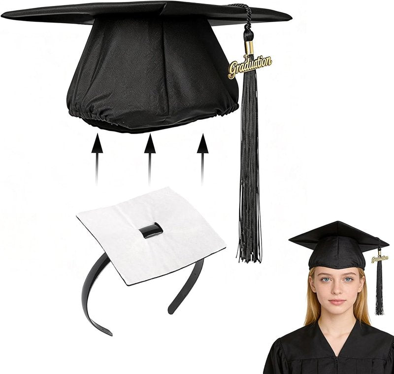 Grad Cap Headband by [Brand Name] - Stylish Graduation Cap Hair Band with Adhesive Felt