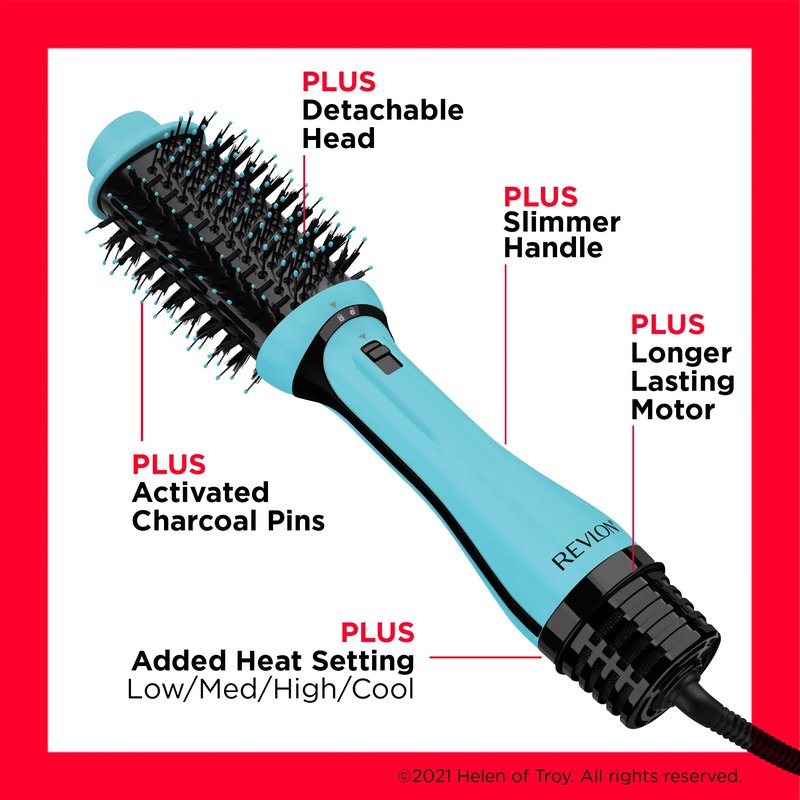 REVLON One Step Volumizer PLUS Hair Dryer and Styler | More Volume, Less Damage, and More Styling Control for Easy and Fast Salon-Style Blowouts, Plus Travel Friendly (Mint)