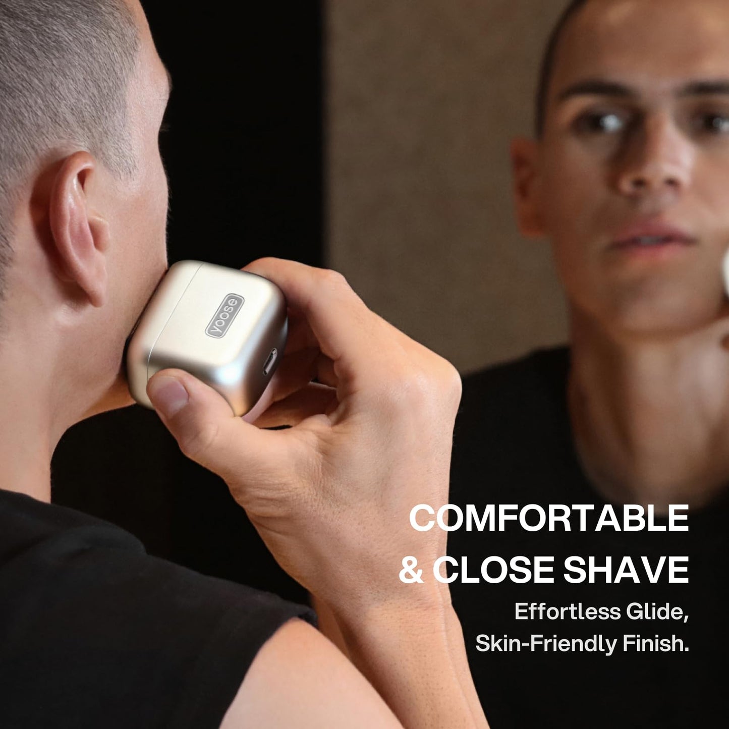 yoose MINI5 Foil Shaver, Portable Electric Razor for Men, Magnetic 5-Blade Cutting Head, IPX7 Waterproof, USB-C Rechargeable, 90 Min Cordless Dry Shave, Electric Shaver with Pouch, Silver