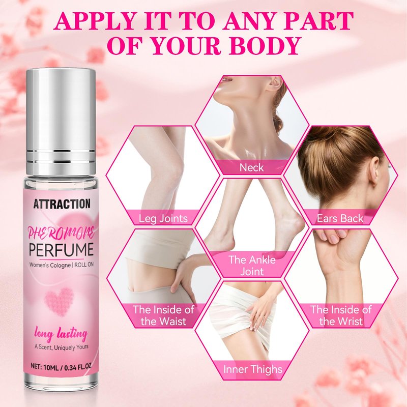 Bellisinno Pheromones Perfumes for Women, Long Lasting Roll on Perfume Oil, Natural Pheromones Fragrance, Portable Rollerball Cologne, 0.34 fl oz (10ml)