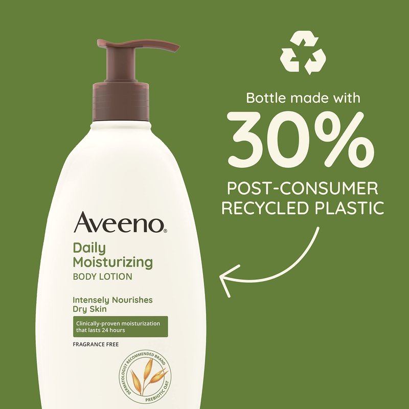 Aveeno Sheer Hydration Fragrance-Free Daily Moisturizing Lotion with Prebiotic Oat for Dry Skin, Lightweight, Fast-Absorbing Body Moisturizer Nourishes Skin with 48-hour Moisture, 18 fl oz (Pack of 2)