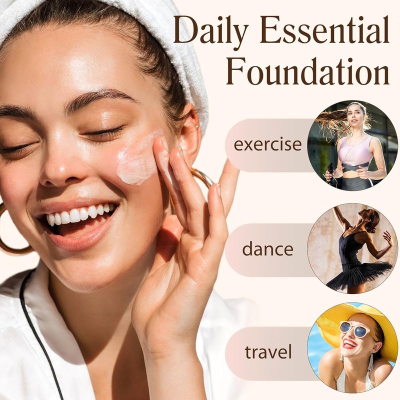 Color Changing Foundation - 4-in-1 Full Coverage Makeup | Hydrating SPF 50+ Liquid for Mature Skin, 30ml