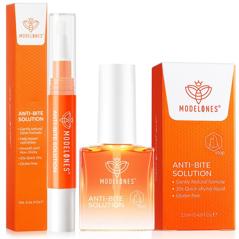 modelones Nail Biting Prevention for Kids 2 Pcs Quick Dry Thumb Sucking Deterrent Bitter Stop Nail Biting Pen No Bite Nail Polish Sets 0.58 Fl Oz
