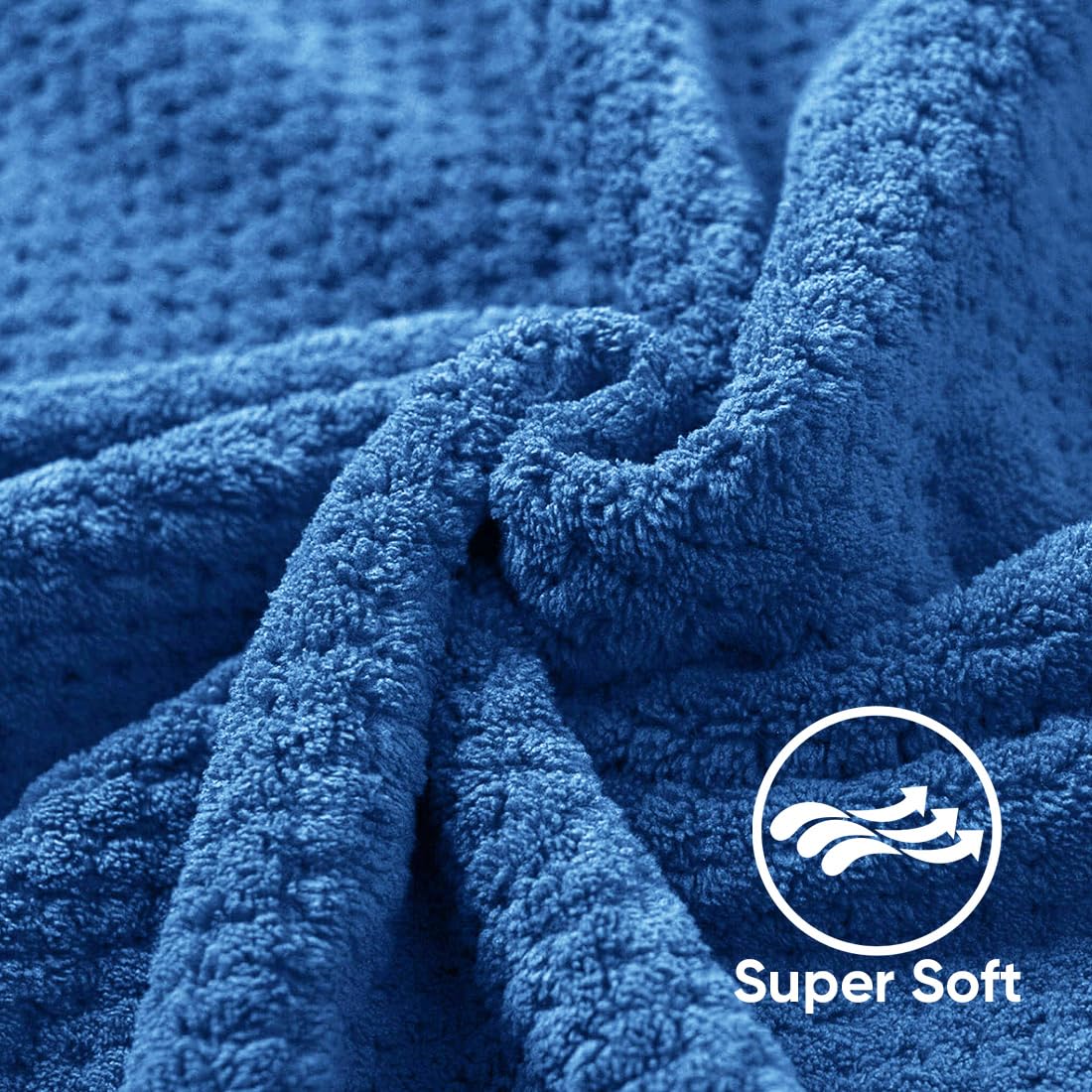 HOMEXCEL Bath Towel Set Pack of 4, 30 x 60 Inches Large Microfiber Bath Towels, Soft, Absorbent, and Quick Dry Towels for Bathroom, Pool, Beach, Swim, and Yoga, Large Bathroom Towels, Blue