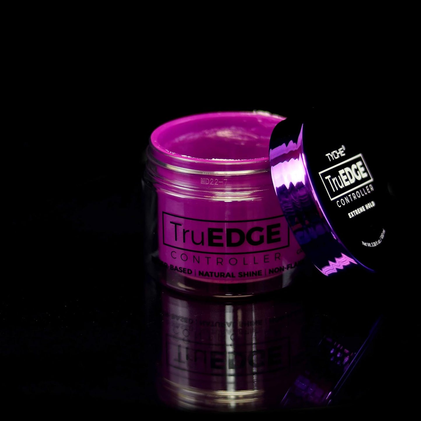Tyche TruEDGE Controller Extreme Hold Water-Based Pomade - Ntaural Shine & Non-Flaky Scented Edge Control - Perfect for Hair-Braiding (Grape)