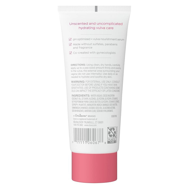 Dove Vulva Balm for Women - Ultra Gentle Unscented Hydration for Dry Intimate Skin | 3 oz