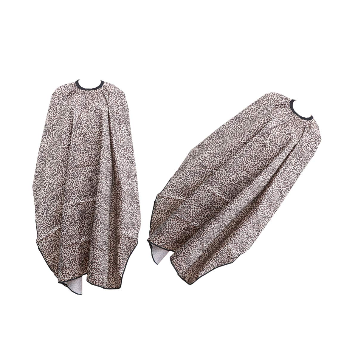 SUPVOX Leopard Print Hairdressing Cloth Hair Cutting Cape Waterproof Salon Styling Apron 63X57 Inch Adjustable Drape for Hair Dye Perm and Grooming