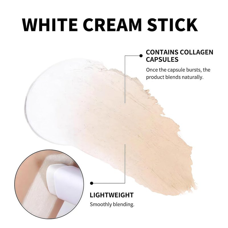 Color Changing Foundation Stick - Full Coverage Self-Adjusting Makeup for Mature Skin | Ivory White, 1 Fl Oz