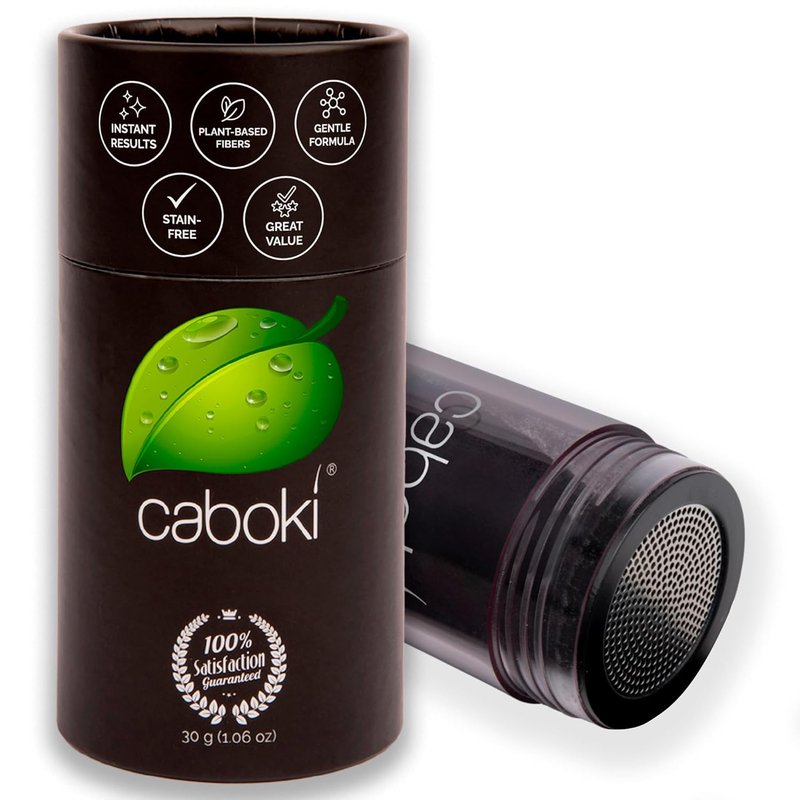 Caboki Hair Fibers for Thinning Hair - Natural Plant-Based Powder for Men & Women - Instantly Thicker Hair - 30g, Salt & Pepper-Dark