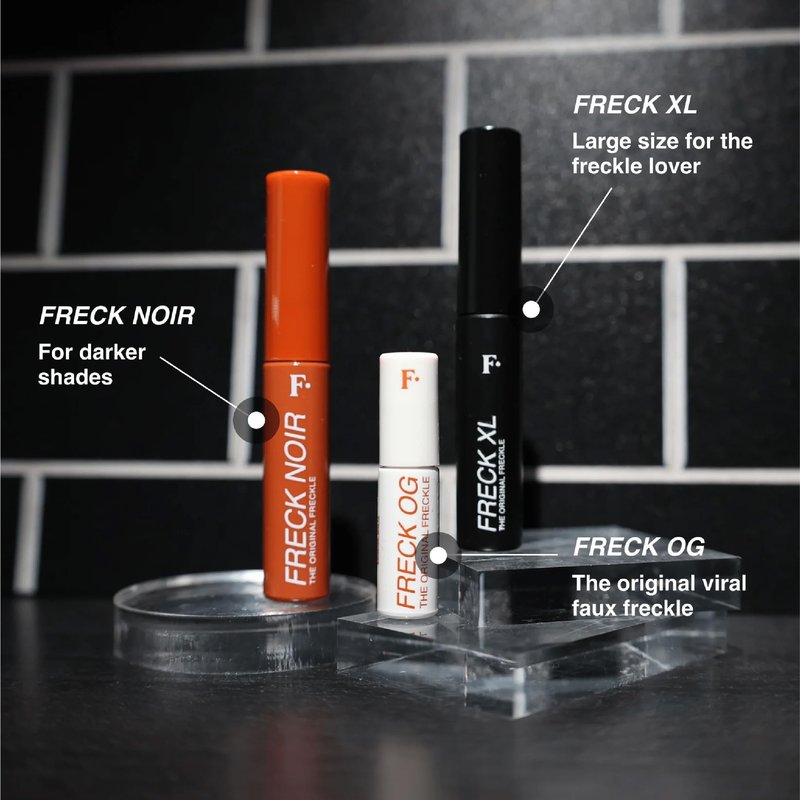 Freck NOIR Freckle Pen 3.15ml | Original Faux Freckles Makeup, Buildable Natural Sun-Kissed Finish, Long-Lasting | Clean, Vegan Formula, Ultra-Fine Brush Tip | Medium/Dark Skin Tones