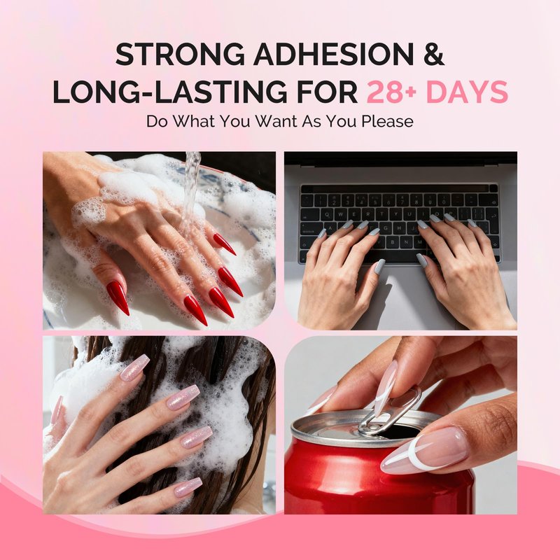 MelodySusie 2Pcs*20g Solid Nail Glue Gel, Super Strong & Long Last Soft Gel Nail Tips Glue for Acrylic Fake Nails, 3D Nail Art, Nail Gem, Soak off UV & LED Lamp Needed, Home DIY & Salon