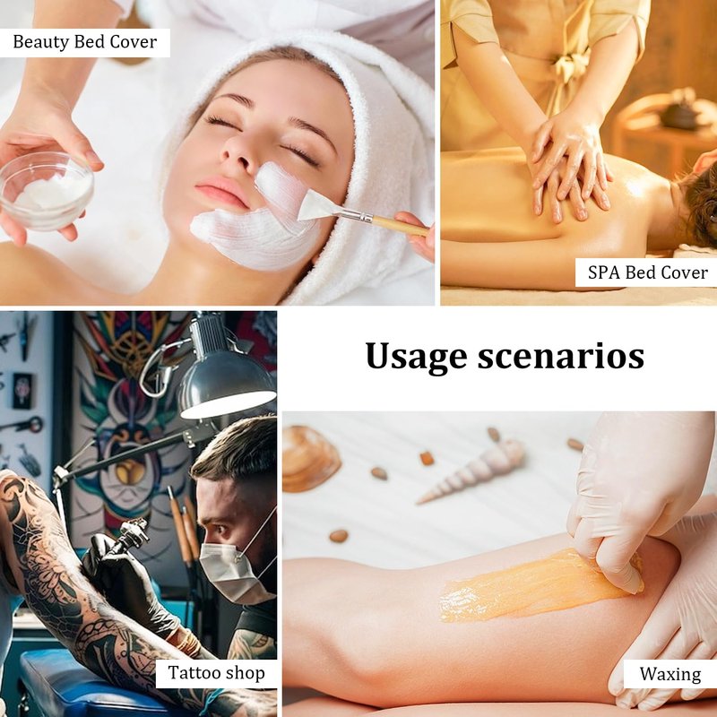 Disposable Bed Sheets 100 Pcs 31"x 71" Massage Table Cover Non Woven Fabric SPA Sheet Breathable for Massage Beauty Tattoo(White)