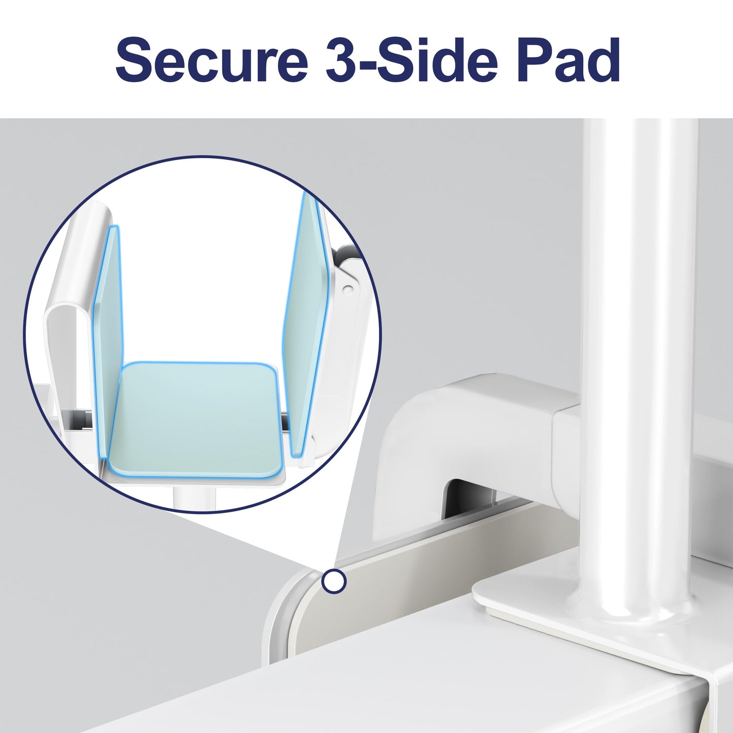 Bathtub Handle Grab Bar, Bathtub Safety Rail & Shower Grab Bars for Seniors, Baby, Elderly, and Disabled, Fits 3"–7" Tub Walls, Waterproof Non-Slip Handle and Holds 300lbs