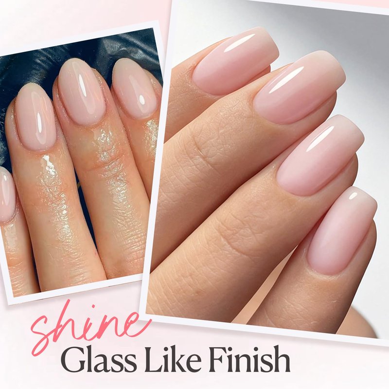 AzureBeauty Builder Gel for Nails, 18ml 7-in-1 Nude Pink Builder Gel,Beginner Friendly, 30-Day Nail Strengthener Extension Glue, For Home Salon DIY & Gifts