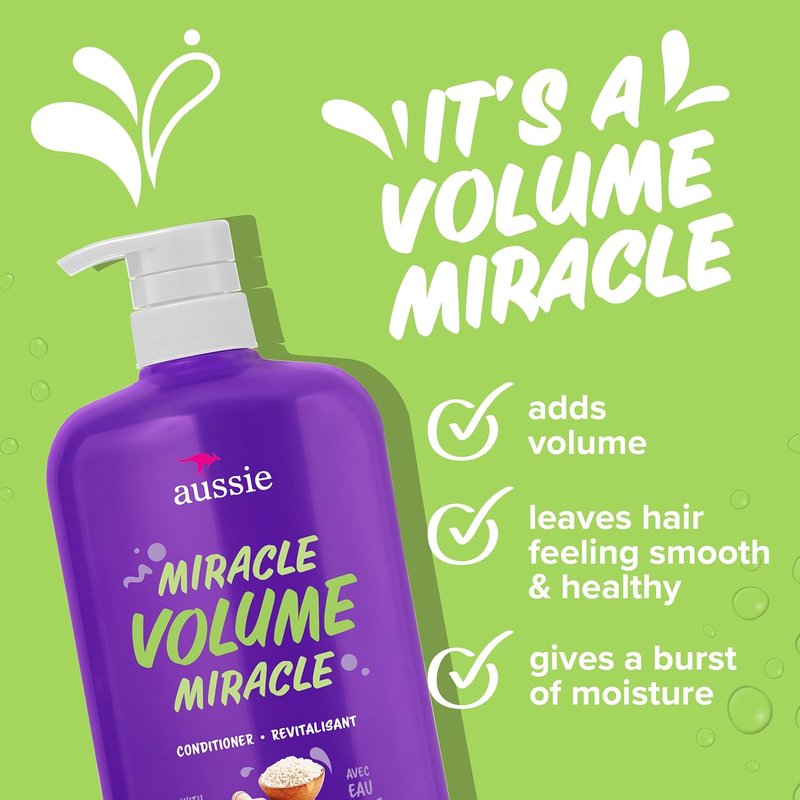 Aussie Miracle Volume Conditioner - Paraben-Free Volumizing Formula | 30.4 oz, 4-Pack