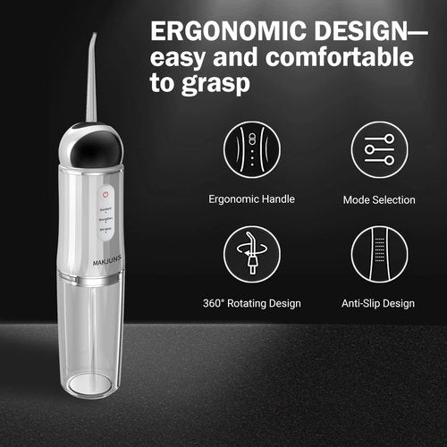 Water-Flosser-Cordless-Teeth-Cleaner Somall Water Dental Flosser with 3 Modes 4 Jets Rechargeable Dental Oral Irrigator for Home Travel (Premium Black)