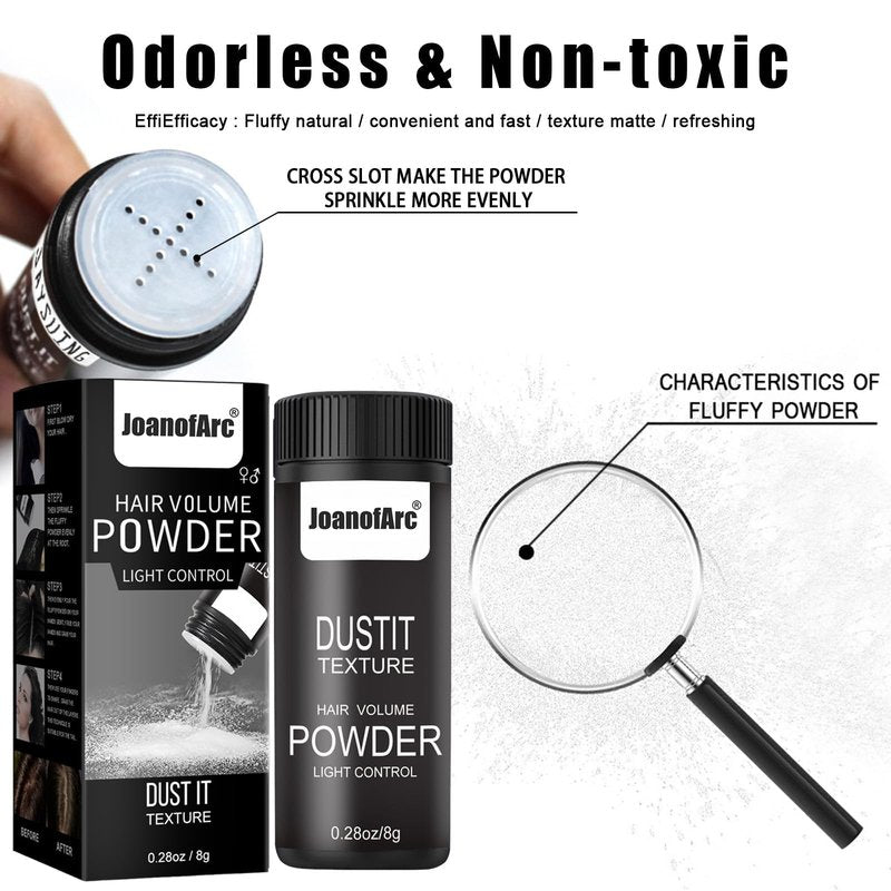 Hair Styling Powder, Hair Texture Powder Adds Volume and Texture Lightweight for a Natural Look, Alll Day Invisible, Flexible Hold,Long-lasting,Matte Finish,No Stickiness for Short to Medium Hair 8g