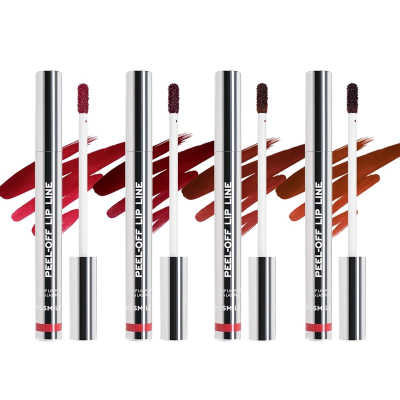 Peel Off Lip Liner Set - 4 PCS Matte Pink Lip Stain | Long-Lasting Non-Fading Formula