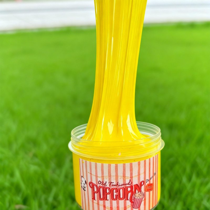 LDJDSDS Yellow Popcorn Foam Slime, Stretchy, Non-Sticky Slime Kit for Kids, Thick and Glossy Textured Slime Birthday Gift & Cute Toy Party Favors for Girls & Boys