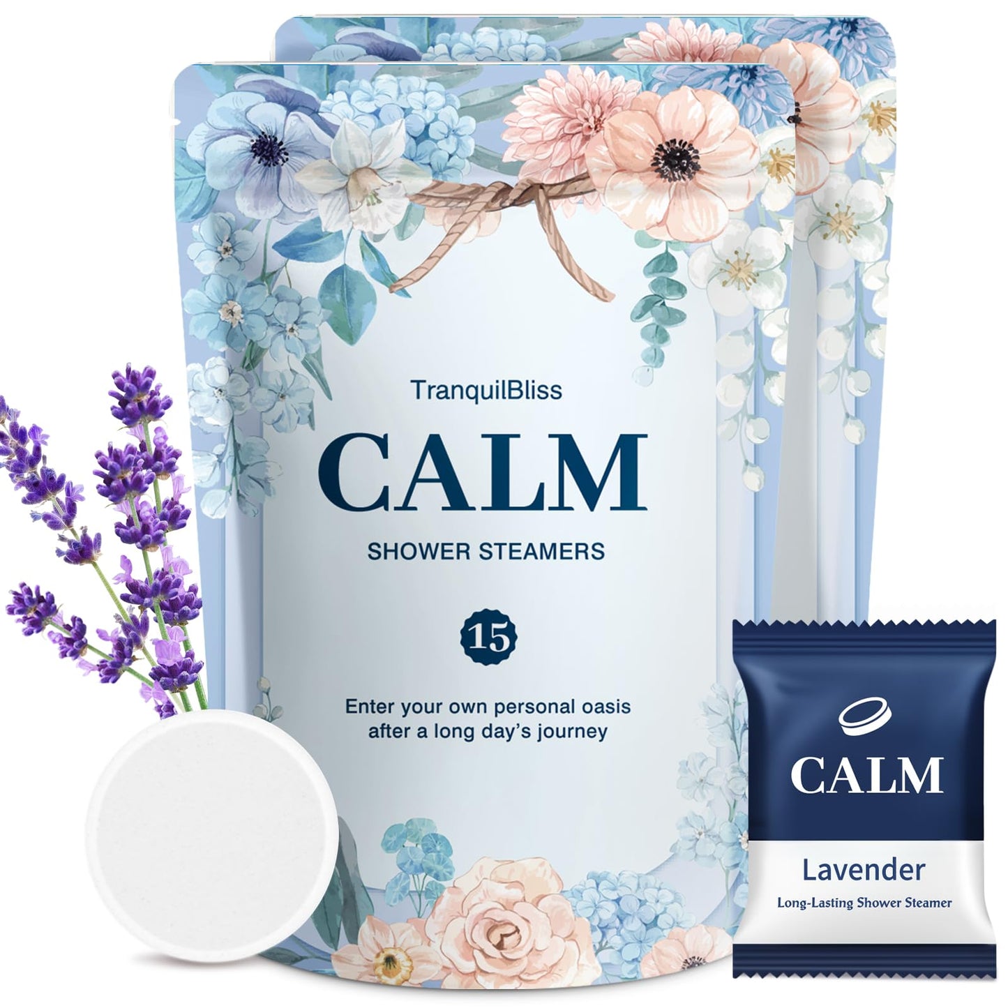 Shower Steamers 30 Pack Shower Bombs with Lavender Scent, Self-Care Presents for Women Who Have Everything, Relaxation Birthday Presents for Women, Valentines Day Presents for Her