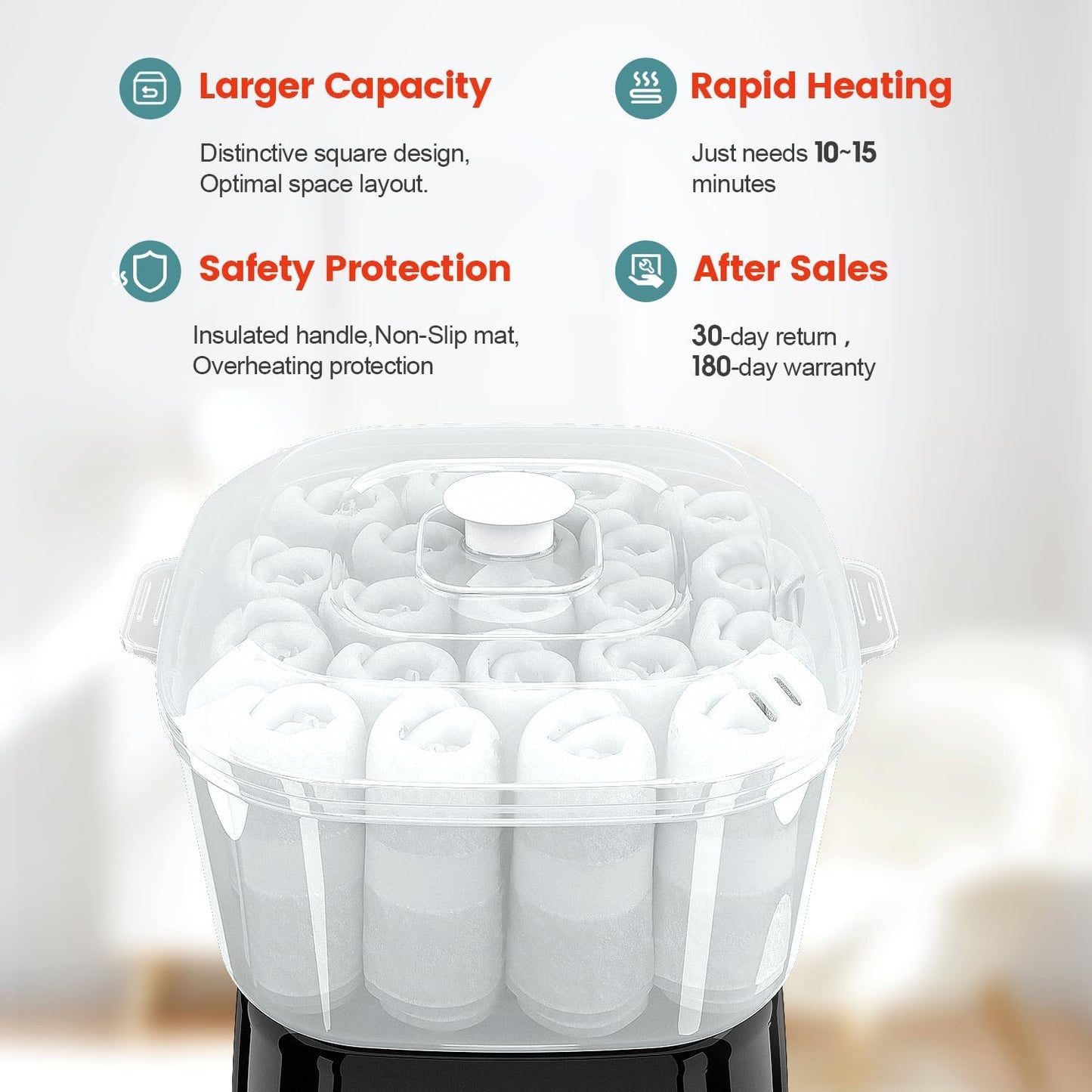 Towel Warmer - Rapid Heating Towel Steamer for Facials | Holds 12 Mini Towels - Portable for Spa & Bathroom