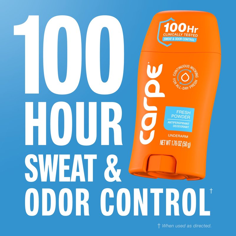 Carpe Deodorant Antiperspirant Women's Variety Pack - 100 Hour Sweat & Odor Control - Women's Clinical Strength Deodorant - Antiperspirant for Excessive Sweating - Coconut Vanilla & Fresh Powder