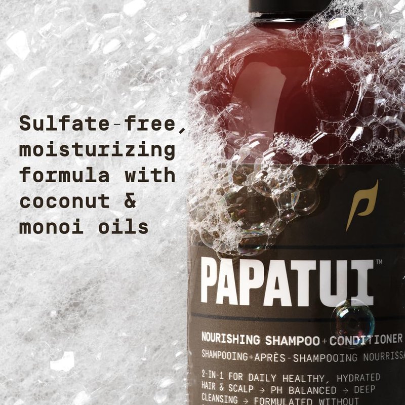 PAPATUI by Dwayne Johnson 2-in-1 Nourishing Shampoo & Conditioner for Men - Sulfate-Free Vanilla Shea | 18 oz