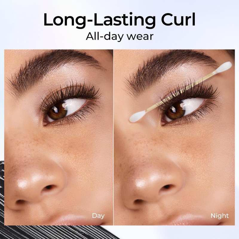 SACE LADY Waterproof Mascara, All-in-Lash Mascara Volume and Length Eyelashes, Smudge-proof and Sweat-proof, Long Lasting Curl, Natrual Black Eye Makeup Gift for Women