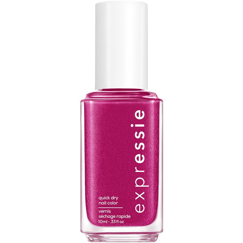 essie Expressie Nail Polish, Quick-Dry Deep Fuchsia Pink Nail Polish, Vegan, Don't Glitch Get Better, 0.33 fl oz