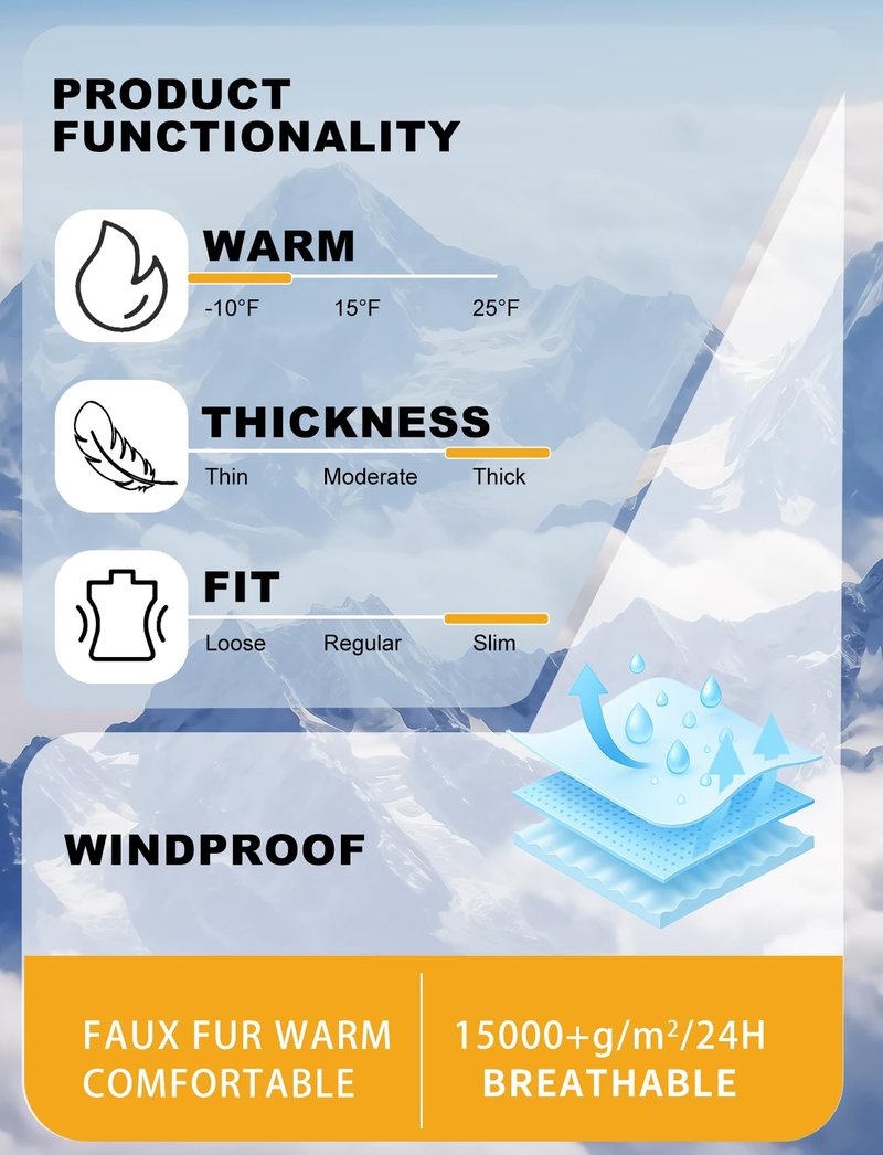 GSOU SNOW Women Ski Suit One Piece Snowsuit Snowboard Faux Fur Collar Slim Jumpsuit Jacket Insulated Windproof Outdoor Winter Pink S