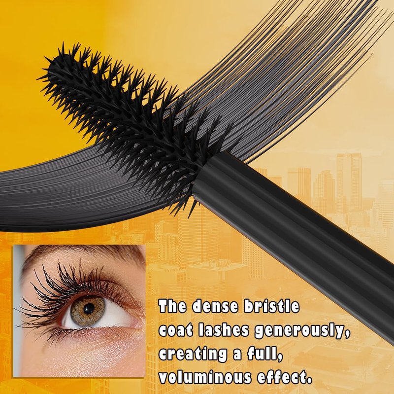 Mascara for Older Women with Thin Lashes, Leopard Print Packaging Instant Eyelash Volumizing and Thickening, Bold Volume Black