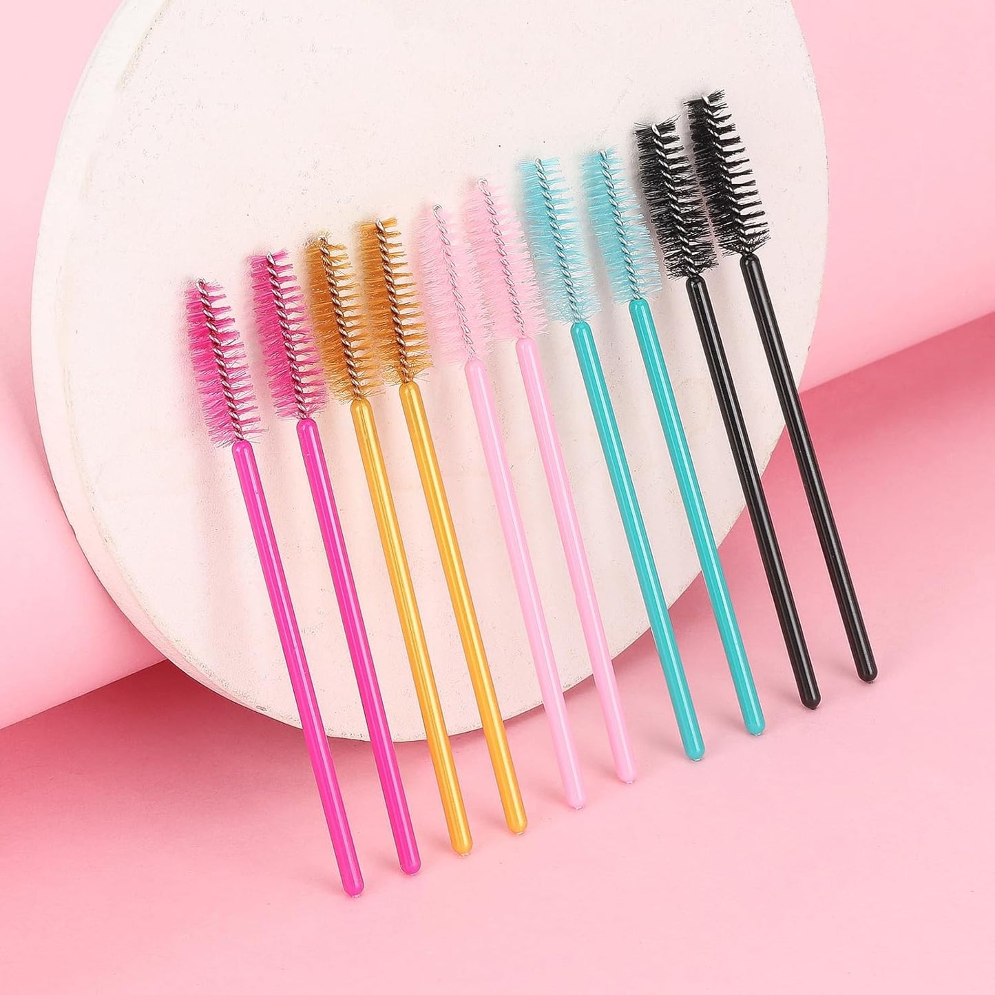 Tbestmax Disposable Mascara Wands - Eyelash Brush Spoolies for Extensions | 5 Color Options