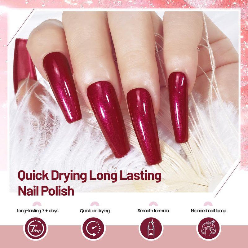 OpenLive Glitter Nail Polish Set - 6 Vibrant Colors for Stunning Nail Art | 10ml Each