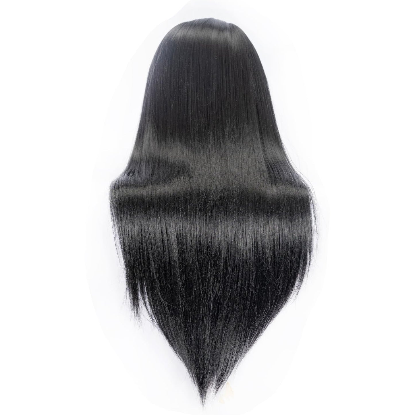 Training Head 26"-28'' Mannequin Head Hair Styling Manikin Cosmetology Doll Head Synthetic Fiber Hair Hairdressing Training Model Free Clamp Exquisite Gifts (black)