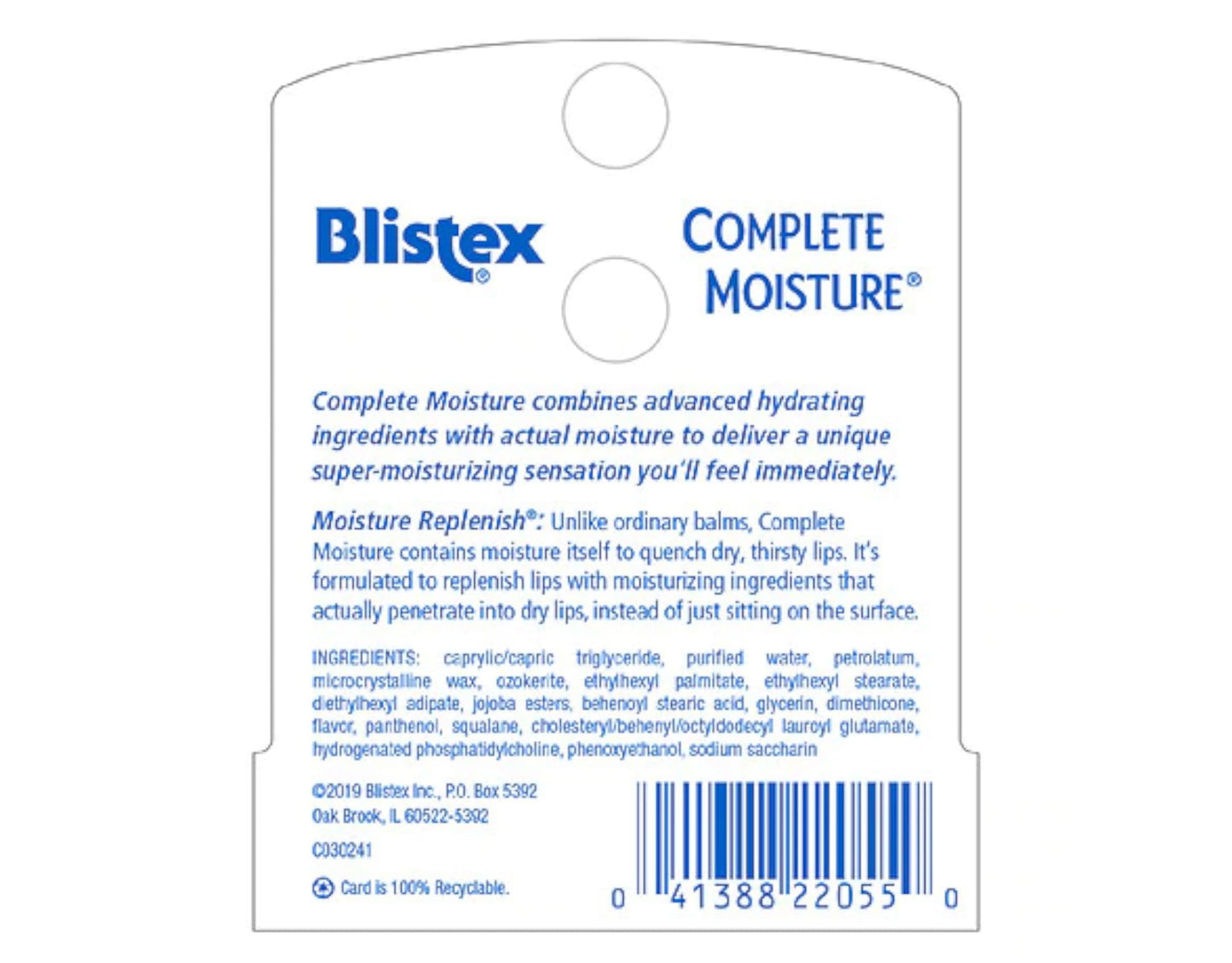 Blistex Lip Balm Complete Moisture, 0.15 oz