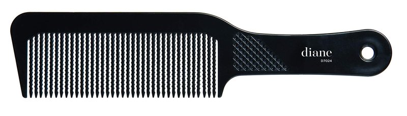 Diane Flat Top Clipper Comb – Fine Tooth, Hair-Cutting, Styling Tool for Women, Men, Hair Stylists, Barbers, Black, 9.5 Inches, D7024