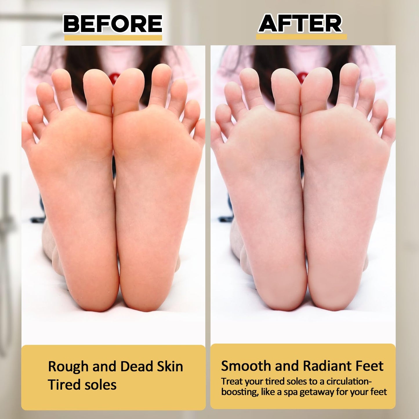 Luckyiren Extra Thicker & Larger Foot Scrubber Mat for Shower, Silicone Back Body Exfoliator Massager Cleaner Washer with Non Slip Suction Cup, Exfoliating Scrub Brush Pad for Women Men Elderly