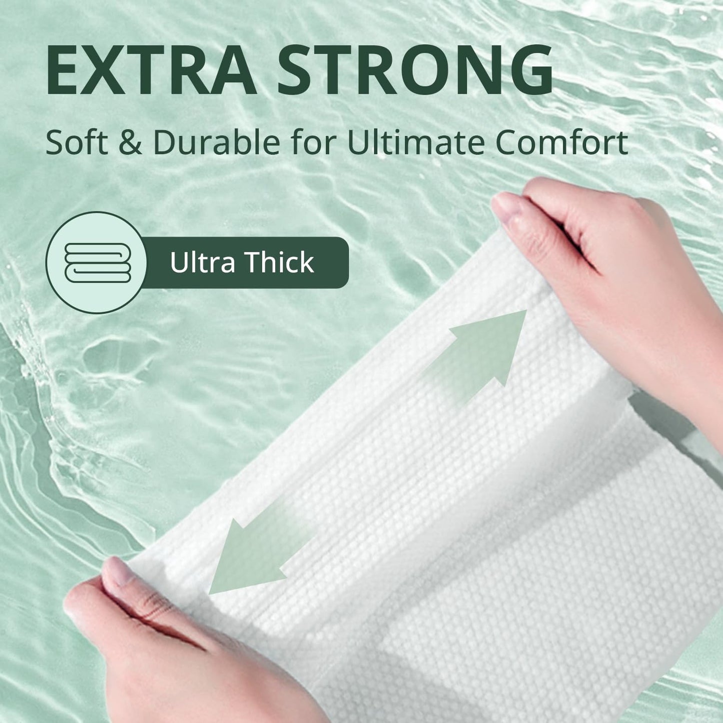 WhyWorry Wet Wipes for Adults, 8"x12" Extra Large Body Cleansing Wipes for Elderly & Incontinence, Extra Thick Adult Washcloths Disposable with Aloe & Vitamin E, Unscented, 220 Count (4 Packs of 55)