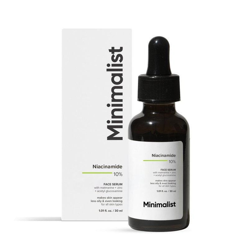 Niacinamide 10% Face Serum | Minimalist Serum Reduces Pores, Acne Marks & Oil | Reduces Blemishes for Even Skin Tone | For Women & Men | 1 Fl Oz / 30 ml