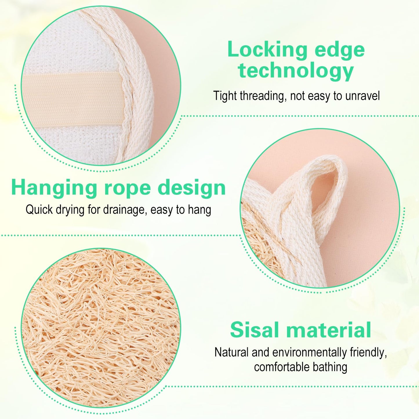 TIESOME 6 Pack Loofah Facial Scrubbers, Facial Cleanser Sponges Brush Exfoliating Scrub Pads Round Exfoliating Loofah Face Scrubber Made from Loofahes for Women Men