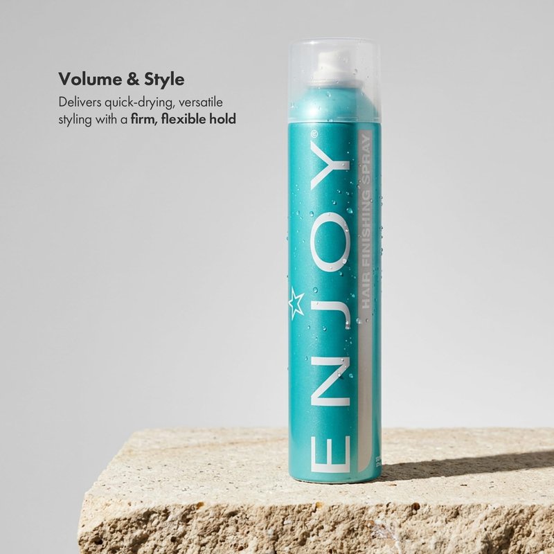 Enjoy Hair Finishing Spray, Firm Flexible Hold and Fast-Drying Hairspray for Volume and Shine, Long-Lasting Style Control for All Hair Types, 10 Oz