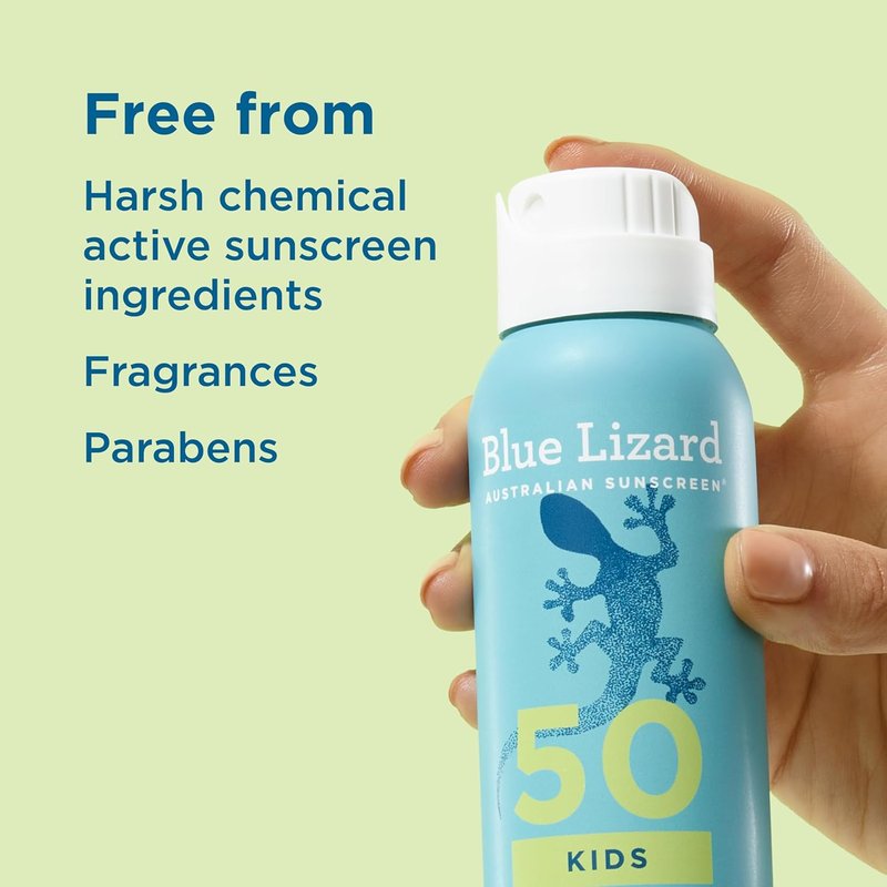 Blue Lizard Kids Sunscreen Spray SPF 50+ | Broad-Spectrum UVA/UVB Protection, Water-Resistant, 5 fl oz