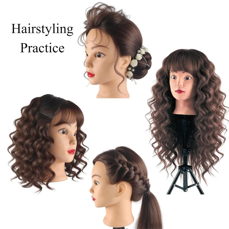 Skiennix Mannequin Head - 28 Inch Hair for Hairstyling & Braiding | Cosmetology Training Tool