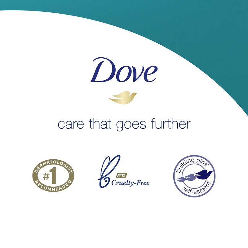 Dove Moisturizing for Softer Skin, Fragrance-Free, Hypoallergenic Beauty Bar Sensitive Skin Effectively Washes Away Bacteria While Nourishing Your Skin 3.75 oz, 6 Bars