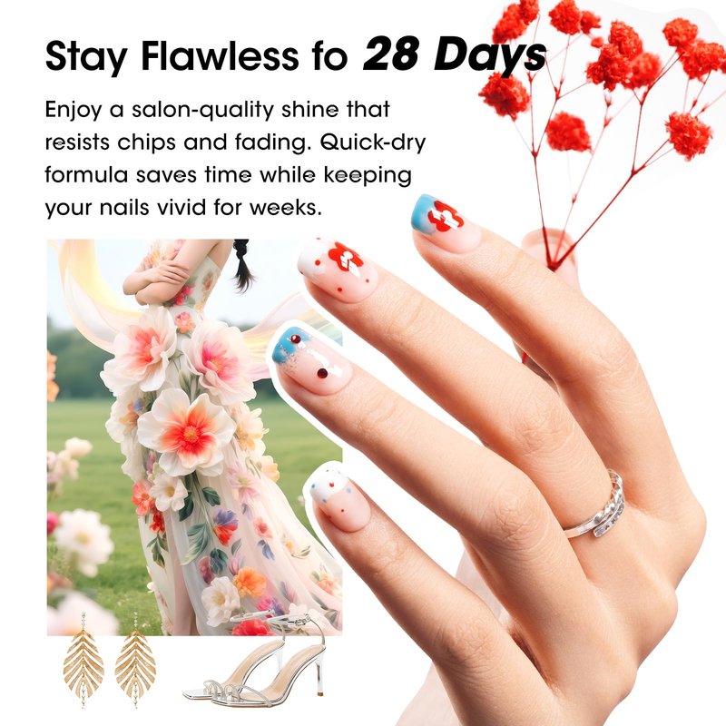 GELLEN 24pcs Gel Nail Polish Set, 20 Colors UV Gel Polish Red Blue Green Hema TMPTA TPO 3-free with Base Coat and Glossy Matte Cateye Top Coat, All Seasons NailGel for Christmas Gift Women Girls
