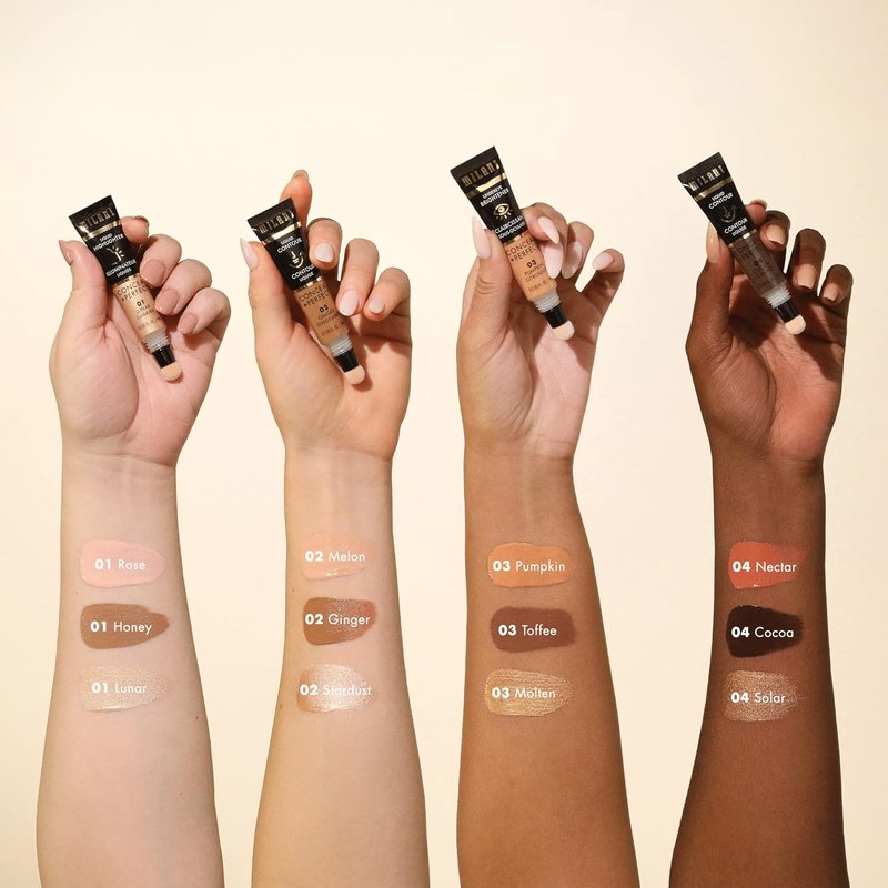Milani Conceal + Perfect Blur Out Powder Kit - Ginger Contour, Stardust Highlighter & Melon Brightener