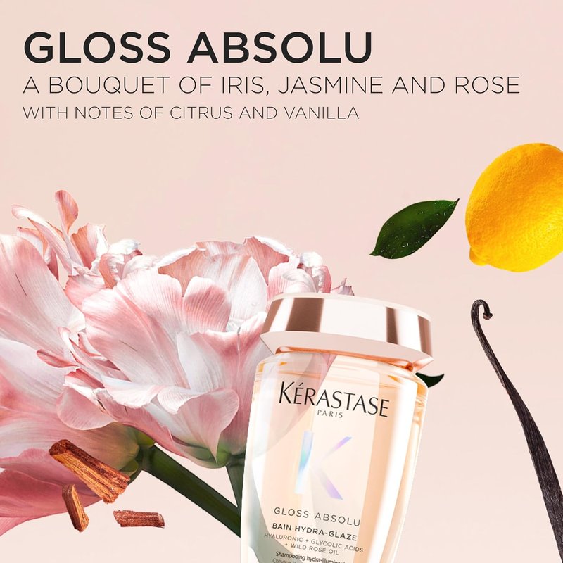 Kerastase Gloss Absolu Shampoo - High-Shine Anti-Frizz Formula for Glossy, Bouncy Hair