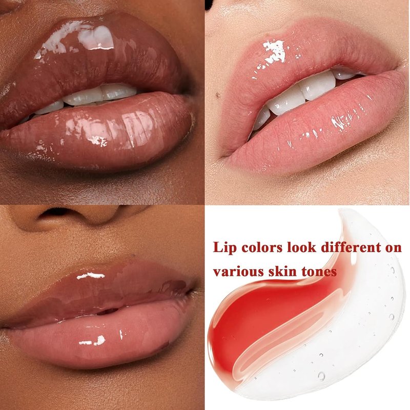 Skiennix Dual-Phase Lip Oil - Moisturizing & Nourishing Gloss in Shiny Red & Transparent