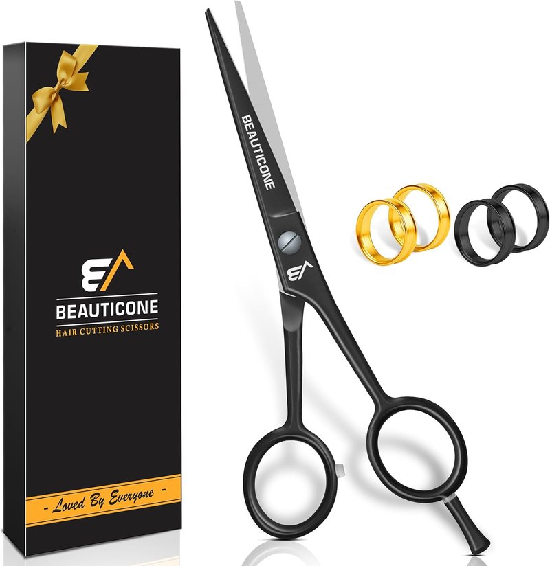 Hair Cutting Scissors - Professional Barber-Grade 6.5" Shears with Serrated & Razor Edge | Ultra Lightweight, Matte Finish