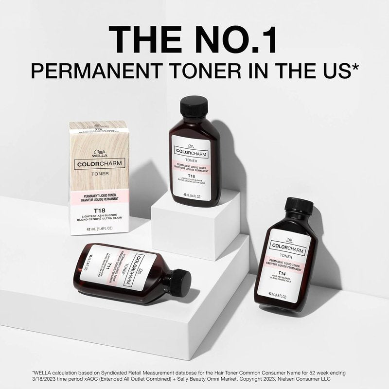 COLORCHARM Permanent Liquid Hair Toner - Neutralize Brass for Healthy Blondes | Vegan & Paraben-Free